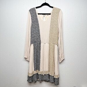 143 Story by Lineup Puff Sleeve Dress Womens 3XL Garden Cottagecore Patchwork